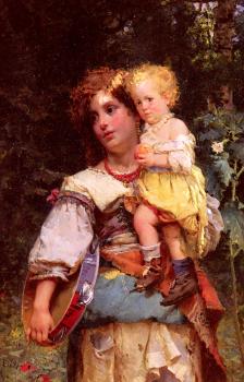 切薩雷 奧古斯特 戴迪 Gypsy Woman and Child 切薩雷 奧古斯特 戴迪 Gypsy Woman and Child